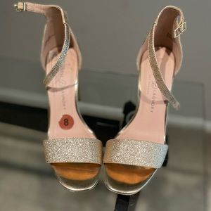 Gold Chinese Laundry block heels